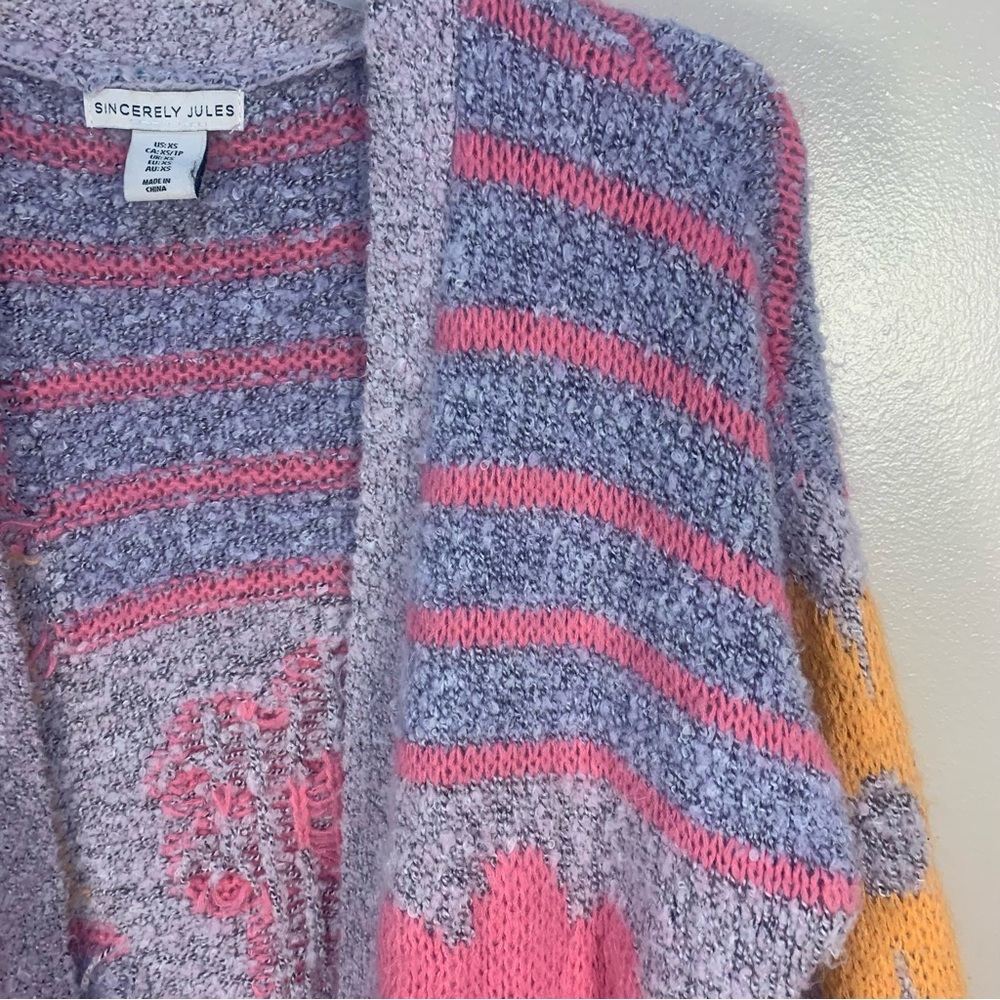 Sincerely Jules Textured Patchwork Cozy Oversized Floral Cardigan - Picture 3 of 11